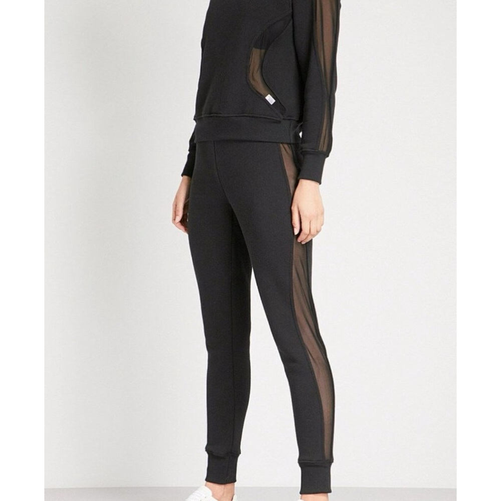 Good American 3LG Black Joggers Mesh Side‎ Panel Size 0/XS
